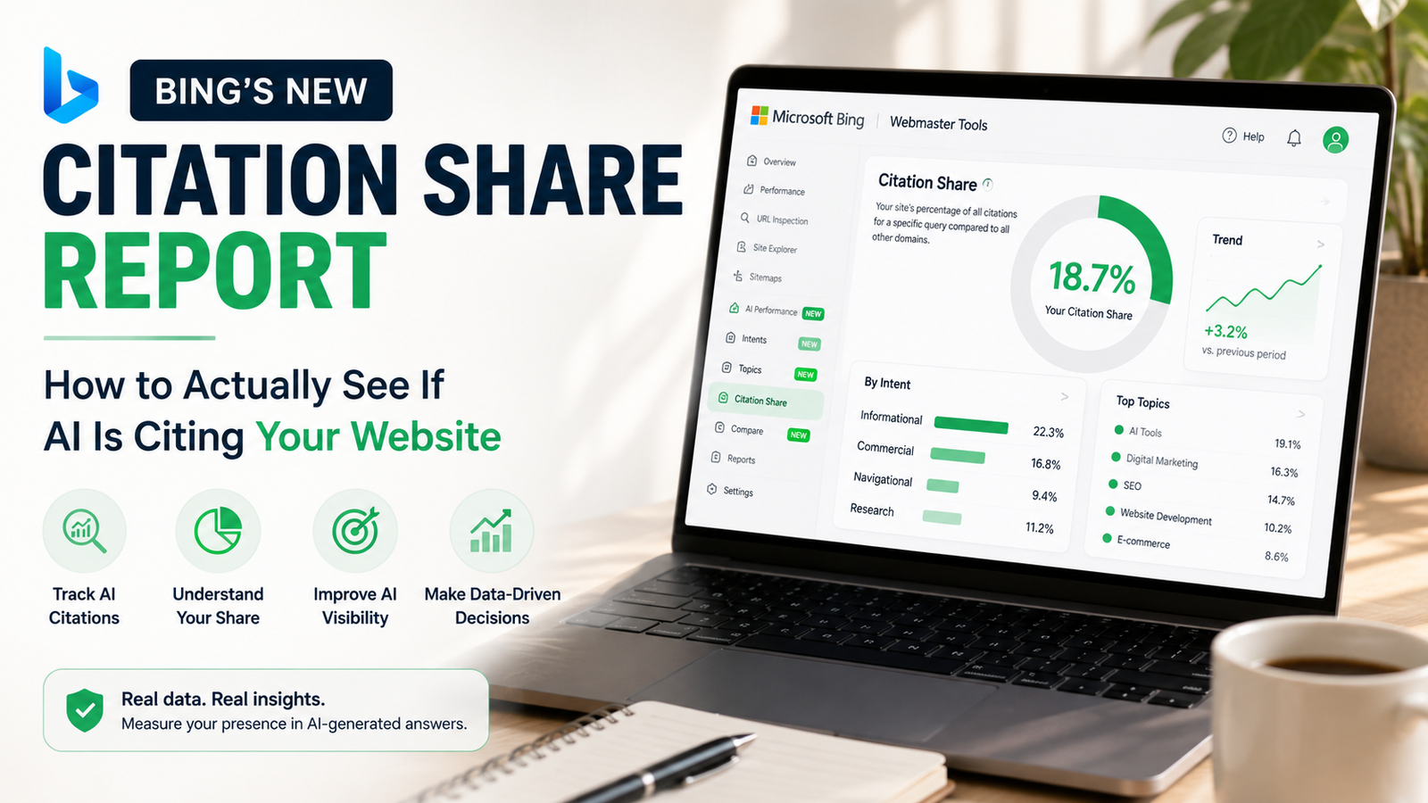 Bing's New "Citation Share" Report: How to Actually See If AI Is Citing Your Website cover image