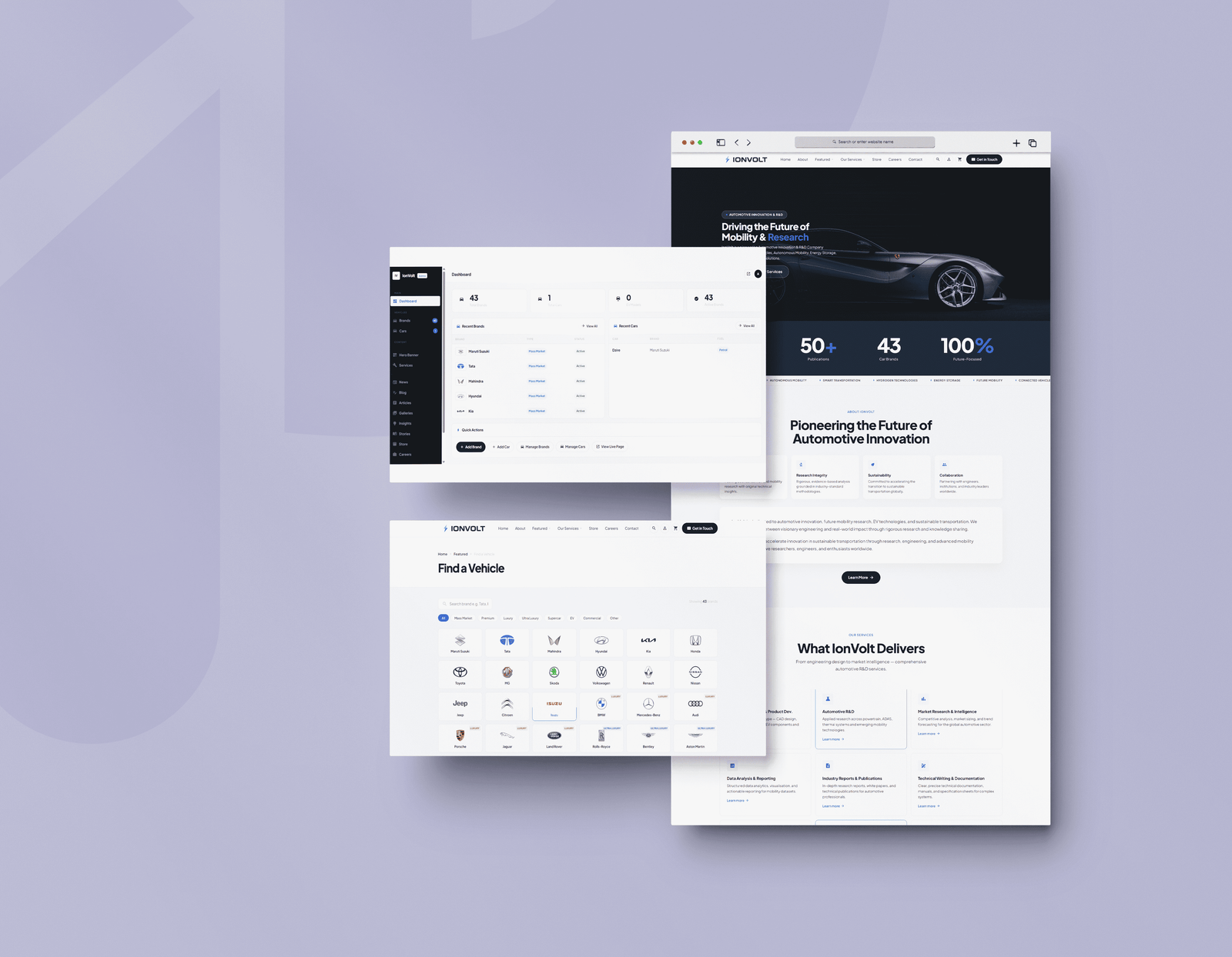 IonVolt — Automotive R&D & E-Commerce Platform gallery image